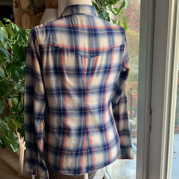 Hollister Pastel Plaid Flannel Shirt Sz M - Picture 4 of 11